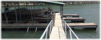 Picture of boat dock after major repairs caused by allowing boat dock to rest on dry land